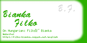 bianka filko business card